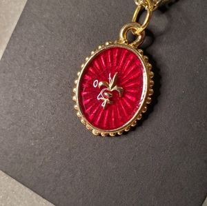 Fleur de lis resin pendant necklace